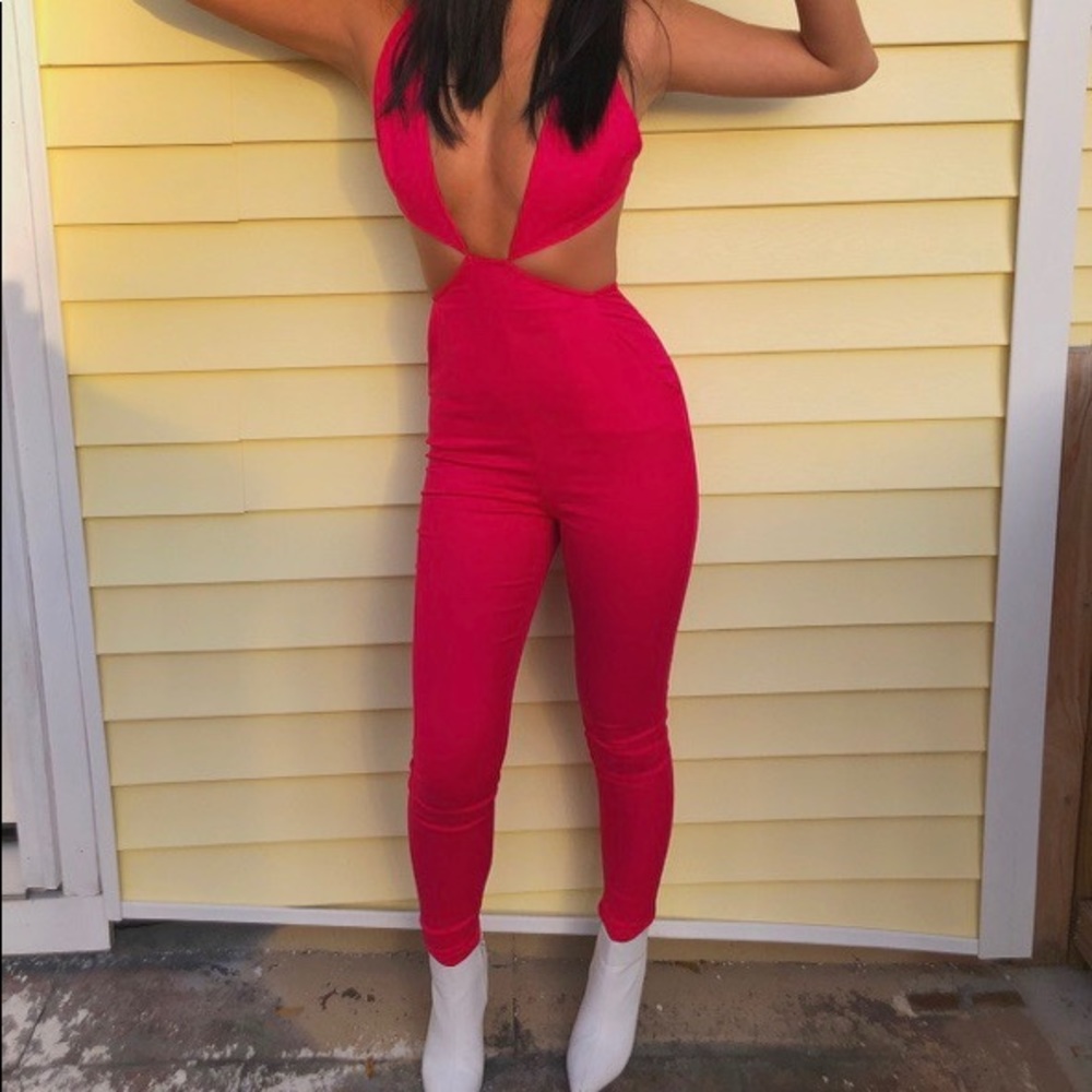 XXS SUPERDOWN HOT PINK JUMPSUIT